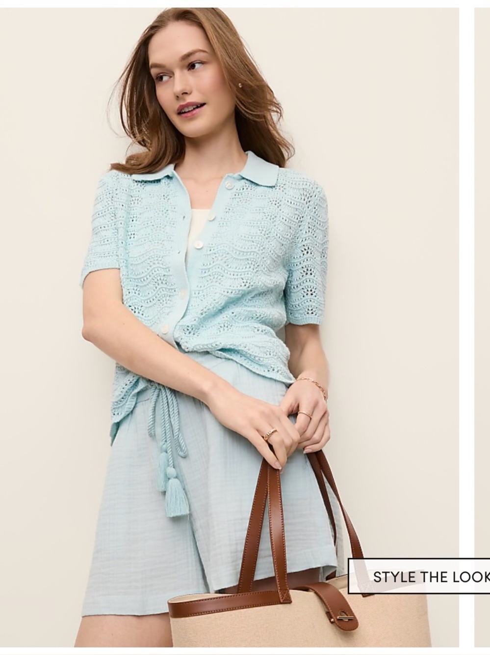 NWT ANN TAYLOR Pointelle Short Sleeve Cardigan Size S